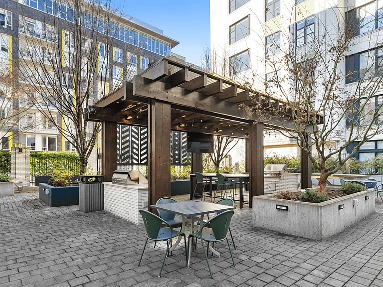 Outdoor Patio Area at The Parker Apartments in Portland, OR 97209