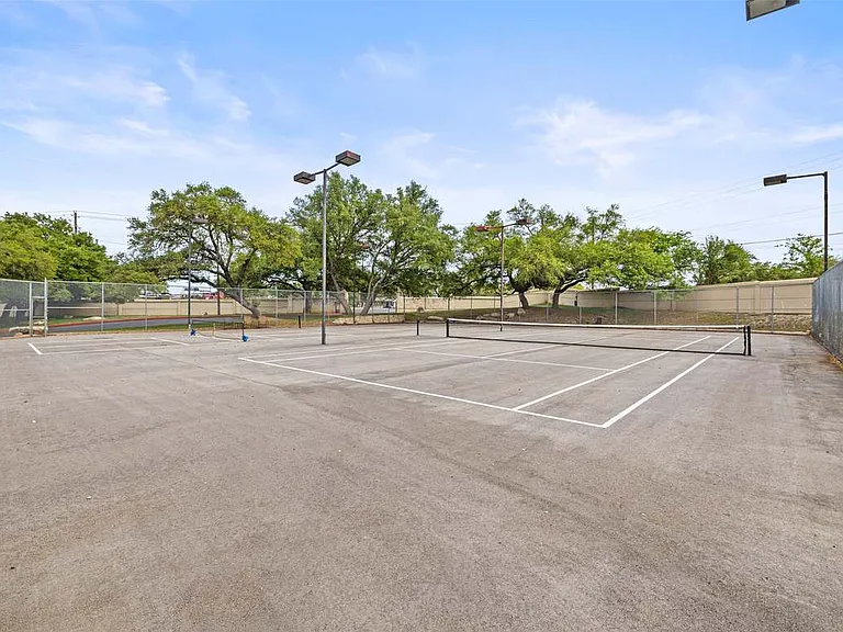 Lighted tennis court