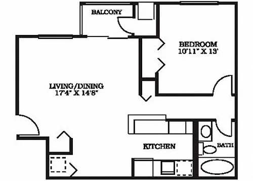 Floor plan 1 Bed