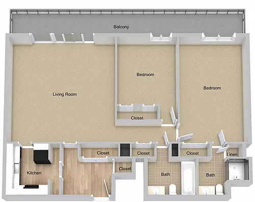 Floor plan Two Bedroom Classic Mini