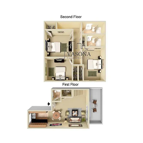 Floor plan Washington 3x2.5