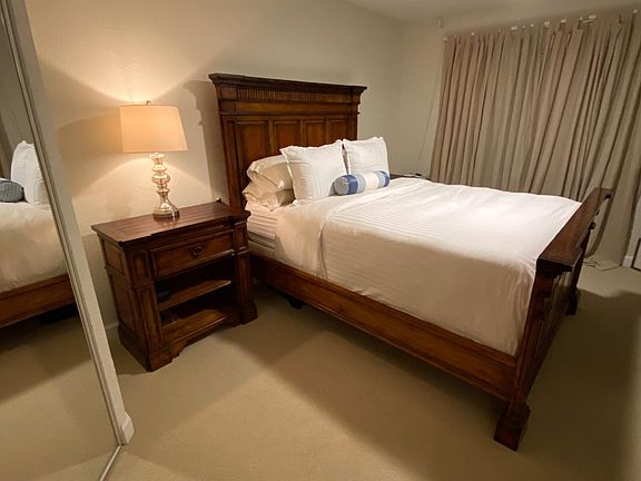 Bedroom with large walk-in closet.