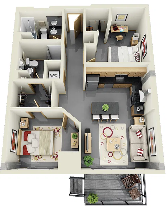 Floor plan NoLo West - B7