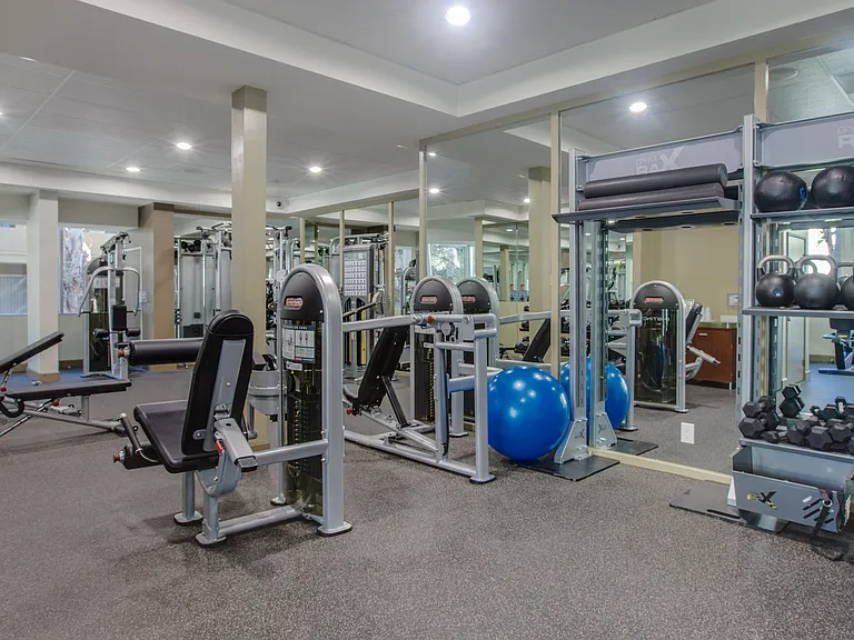 Work out in our high-tech fitness center with cardio equipment with TV screens