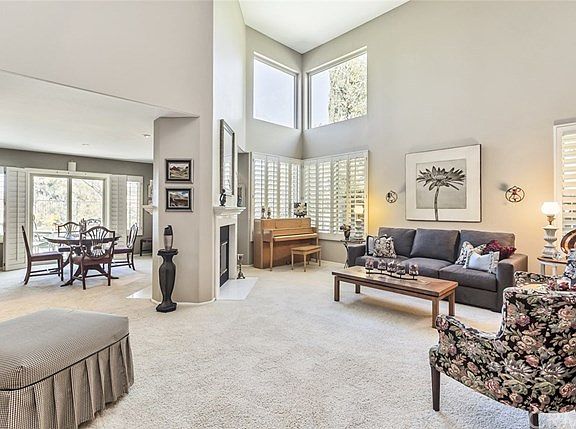 View from the entry way of the living and dining rooms