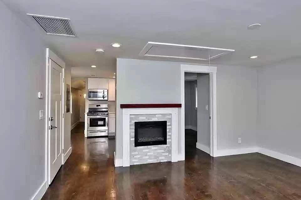 Living room with fireplace
