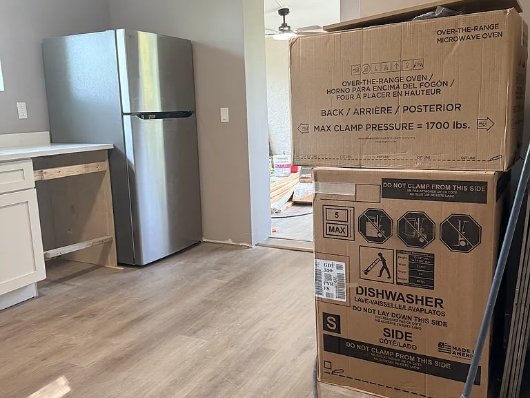 Dishwasher & over range microwave to be installed