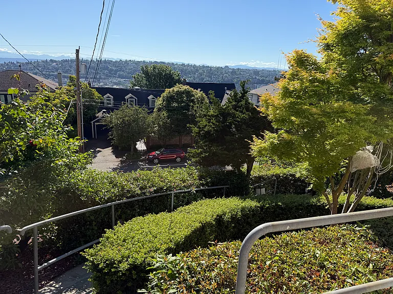 Outside view from door.