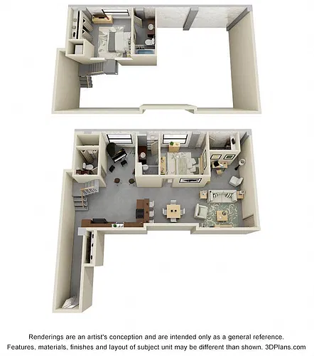 Floor plan Two Bedroom Loft