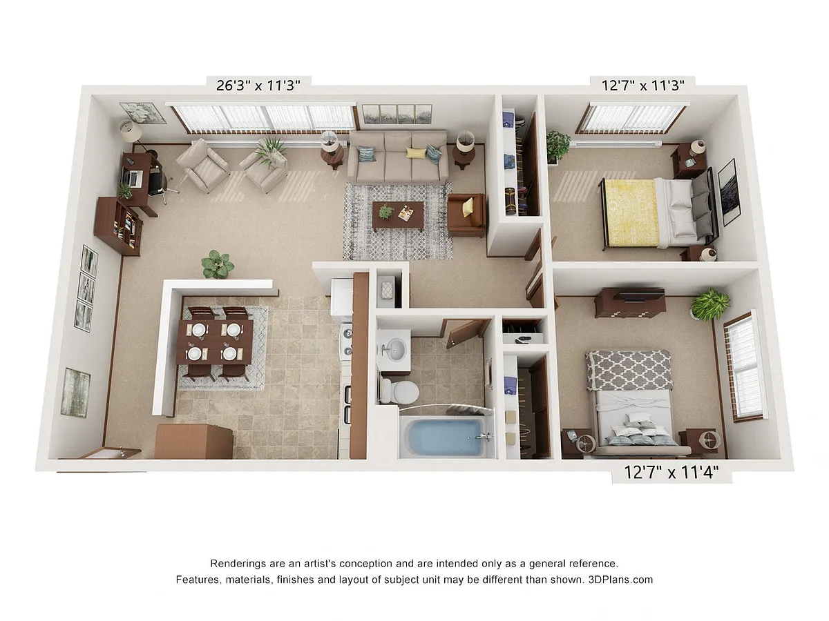 Floor plan Two Bedroom B