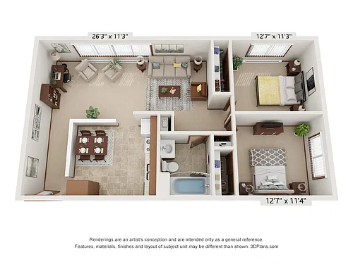 Floor plan Two Bedroom B