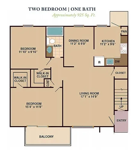 Floor plan Two Bedroom A