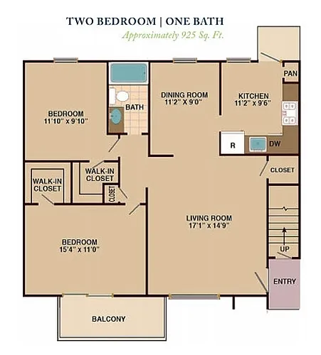 Floor plan Two Bedroom A