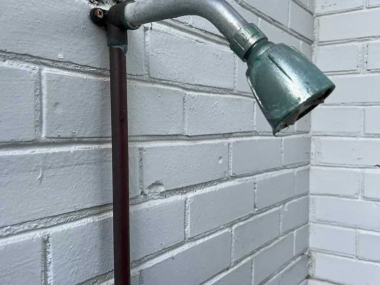 Indoor & outdoor showers ;