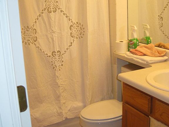 bathroom has north facing window, same level as bedroom