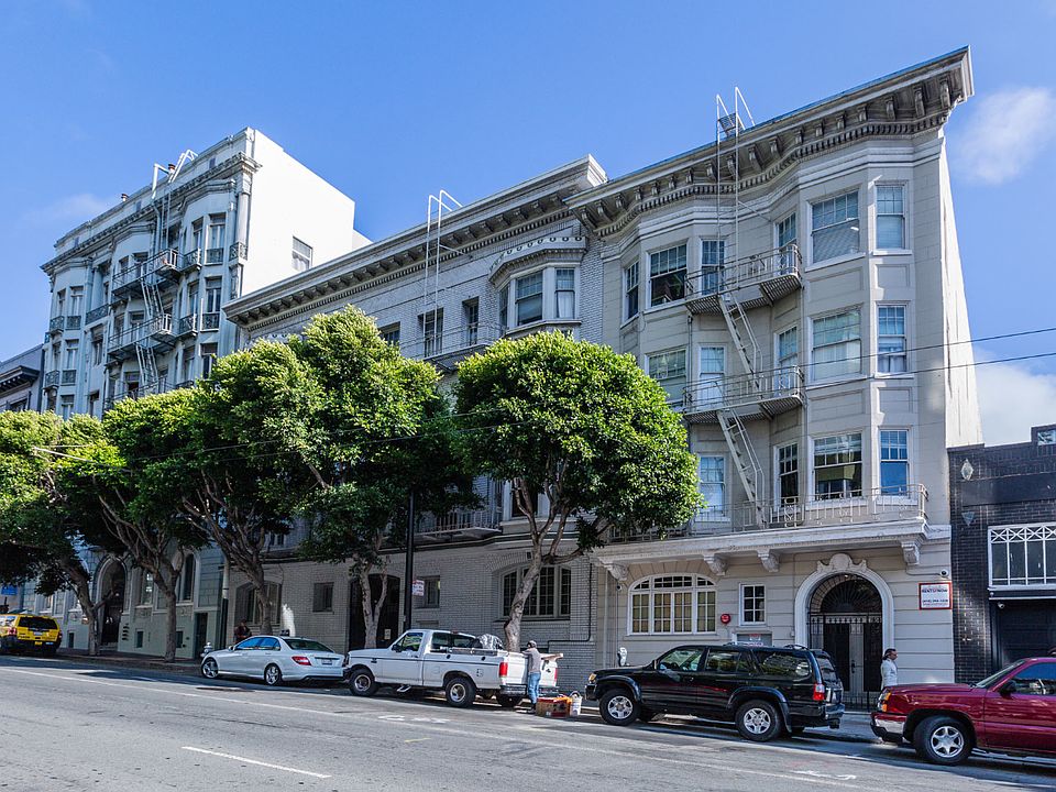 Side exterior view of the apartment building at 861 Post St, San Francisco, CA 94109, USA