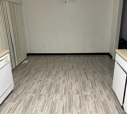 kitchen, dinning room area where patio area door to deck