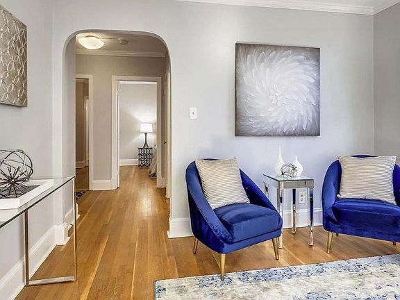 Spacious hallway; hardwood floors throughout