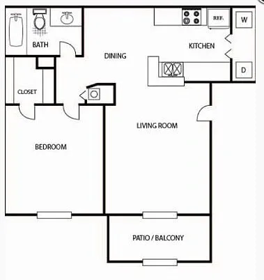 Floor plan 1 bedroom