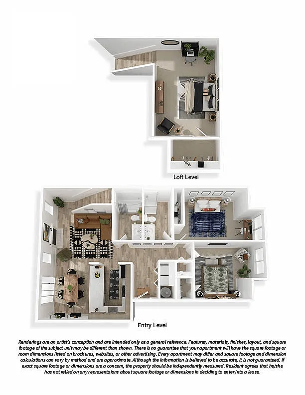 Floor plan 2x2 Loft Classic