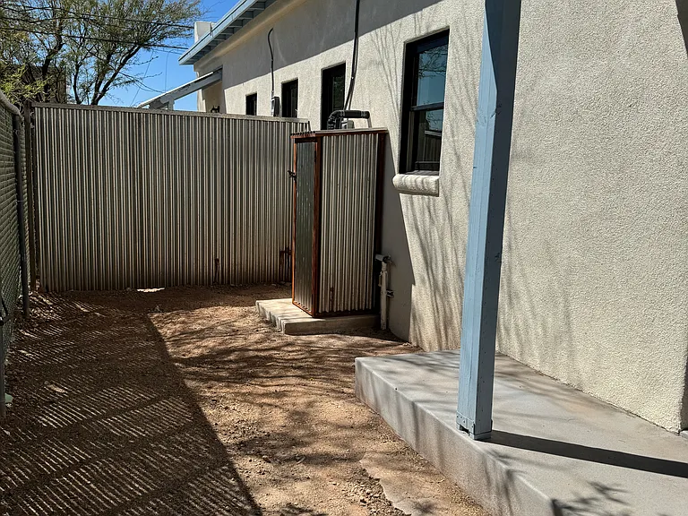 Rear Covered Porch and yard area