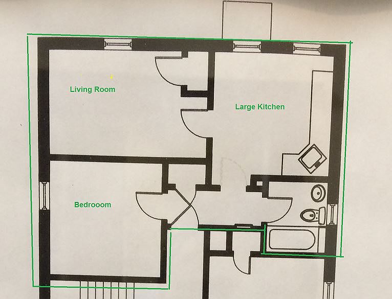 Apt 9 Layout - Can be used as 2 BR as well