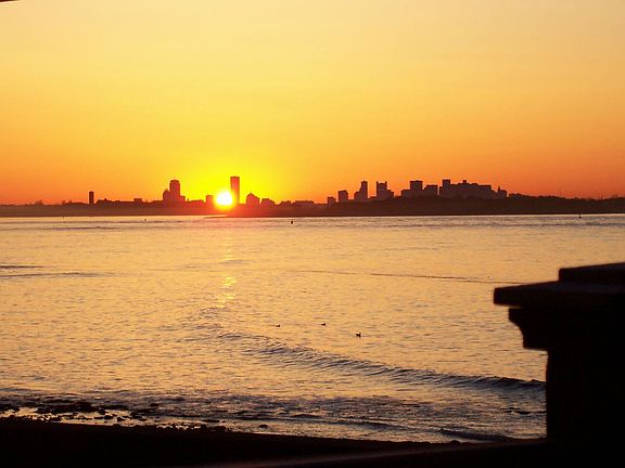 Sunset over Boston 