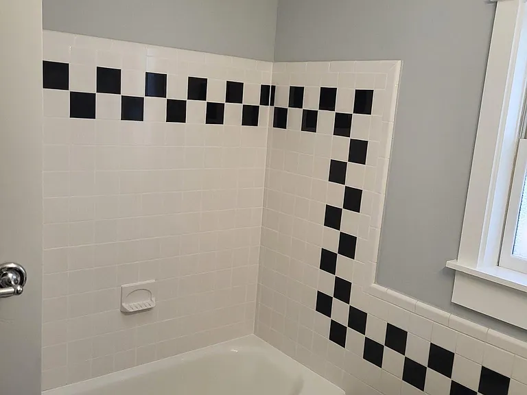 Updated black and white bath