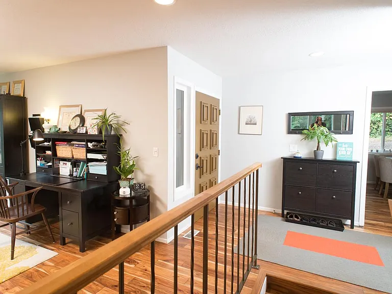 Entryway and office/dining room