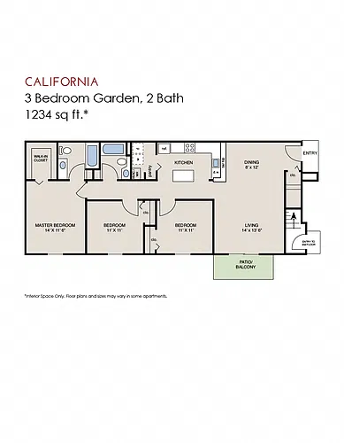 Floor plan California Garden - Phase 1