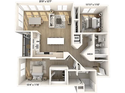 Floor plan B6 - Design Collection II - ADA