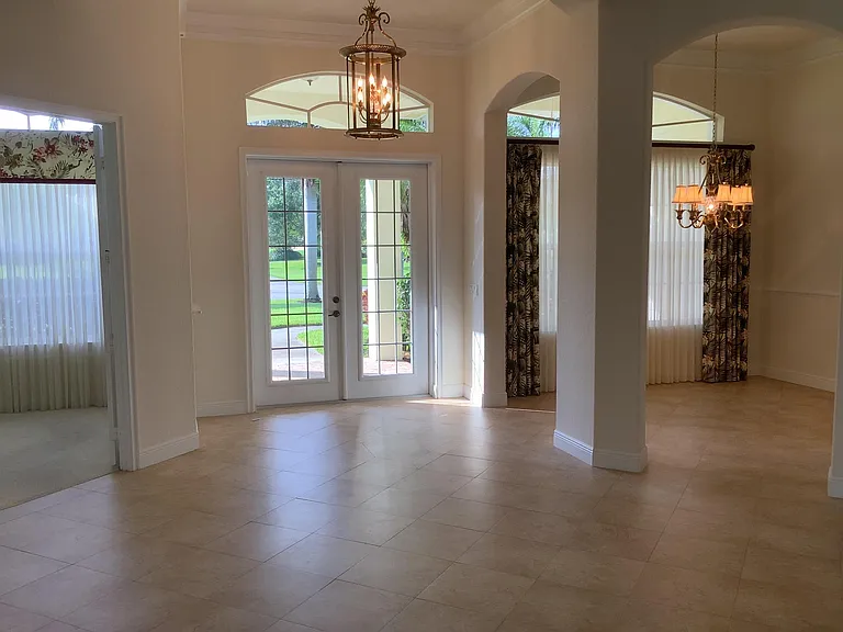 From Formal Living Room Facing Front Double French Doors