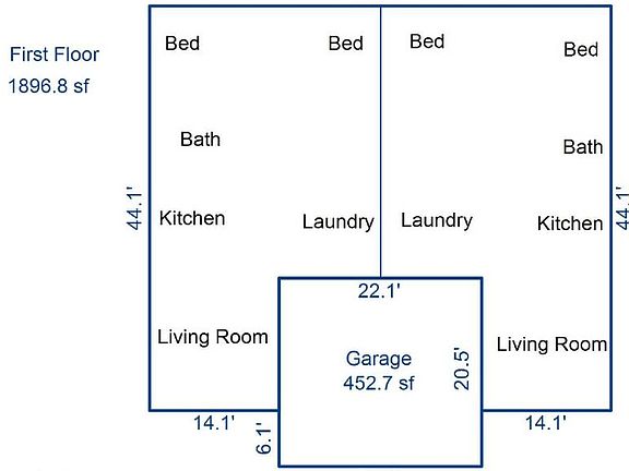 5127-5129 WhirlAWay Lane (Floor Plan)