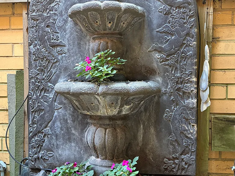 Fountain converted to planter