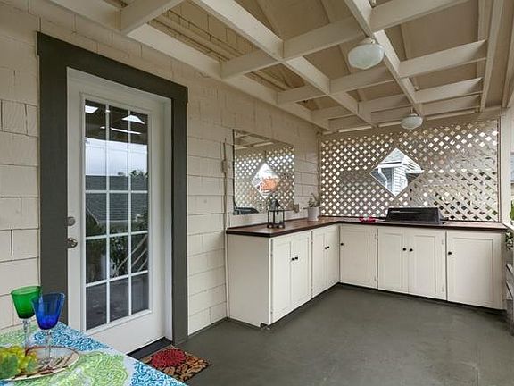 Back deck with food prep area