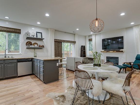 Wide Open Dinette & Adjoining Family Room with Gas Fireplace