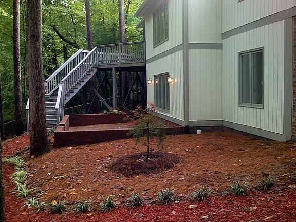 Looking at the back of the house