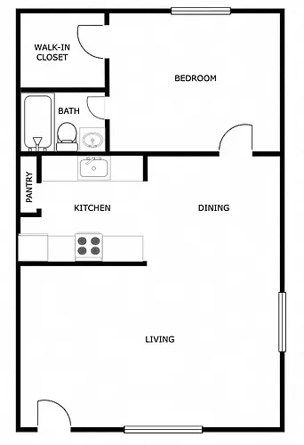 Floor plan A2 1Bed | 1 Bath