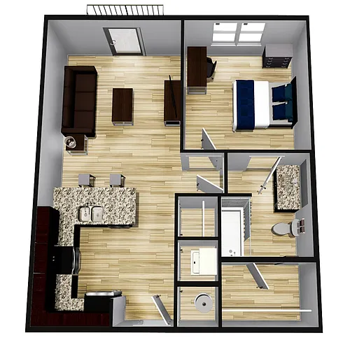 Floor plan A1 - 1X1
