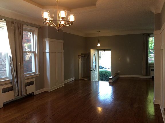 Dining Room Facing Front Door and sunken entryway