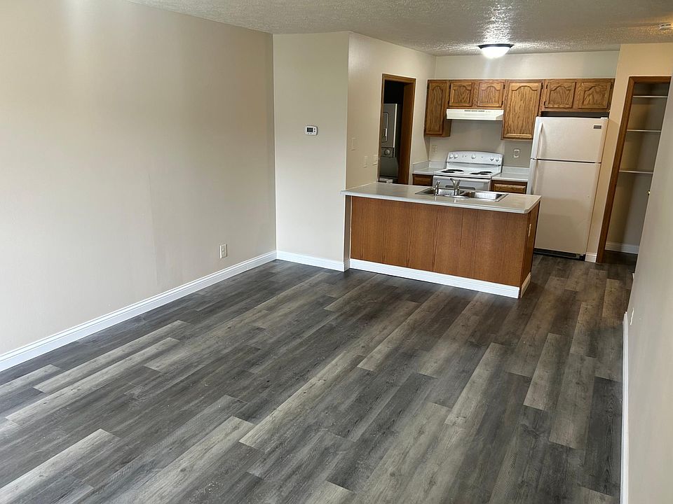 Entry-way to living room and kitchen