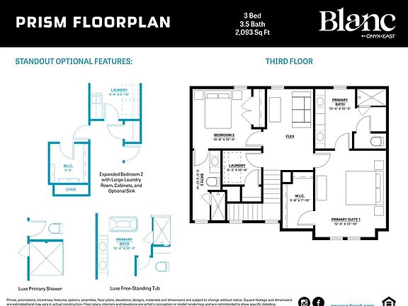 Third Floor Plan and Options