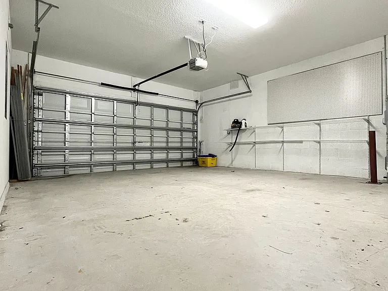 2 car garage and storage