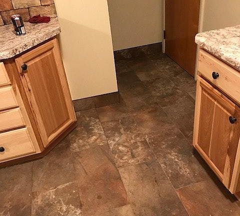 kitchen going out to garage