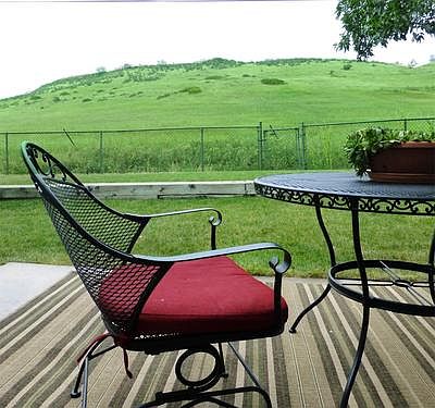 Back patio looking north onto South Table Mountain