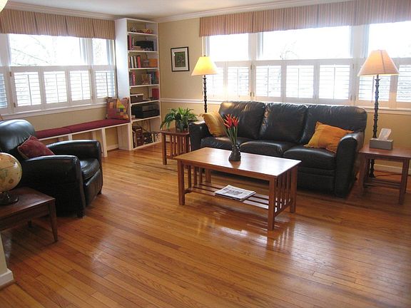 Windows have plantation shutters