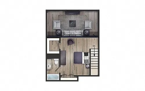 Floor plan The Wright II Newly Renovated