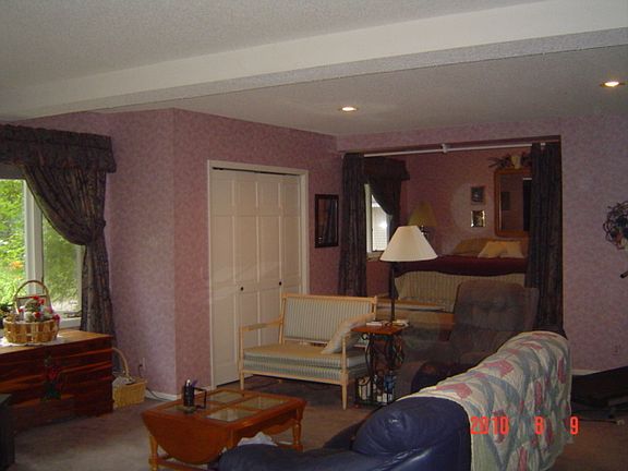 Master suite or family room looking towards master sleeping area.