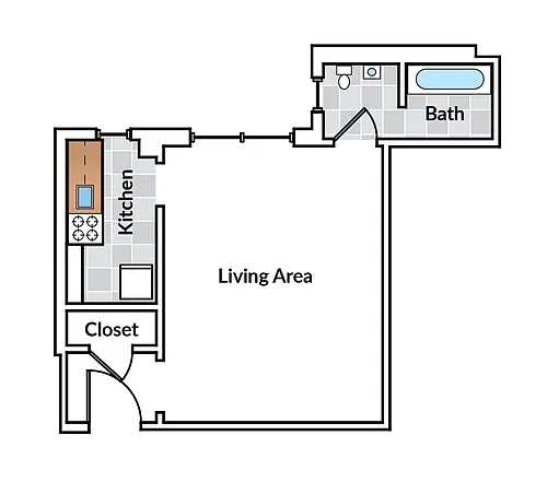 Floor plan Studio 07 Tier