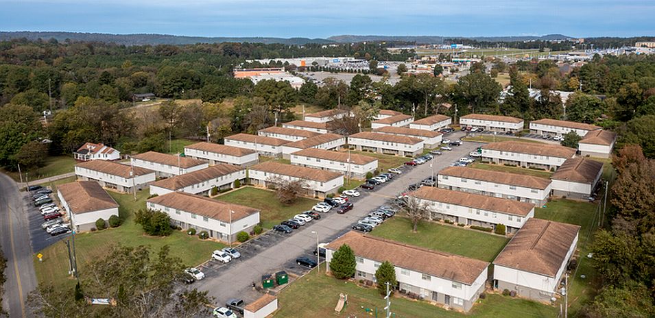 Overhead shot of Cedar Creek Townhomes